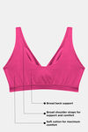 Zivame Double Layered Non Wired High Coverage Nursing Sleep Bra - Fuchsia Red — thumbnail 6